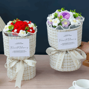 Handcrafted Crochet Flower Bouquet Gift Set