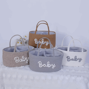 Alphabet style rope storage basket