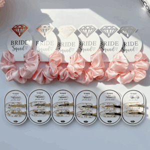 Elegant Satin Scrunchies and Pearl Hair Clips Set